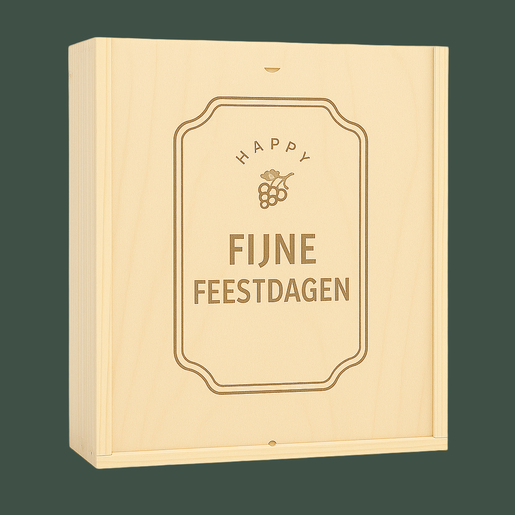 Wijnkist graveren - 3 flessen