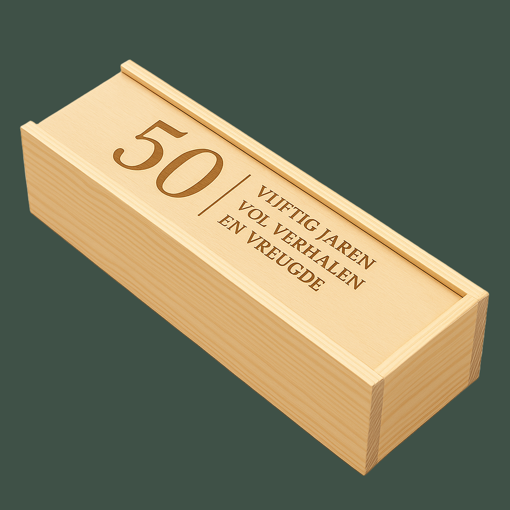 Wijnkist graveren - 1 fles